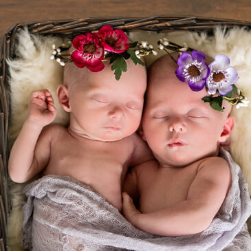 Identical Twins!! • Anchorage Newborn Photos